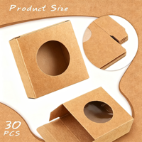 Boîtes carrées en papier kraft, dossiers faits à la main, matériaux recyclés écologiques, ouverture avec fenêtre, emballage cadeau