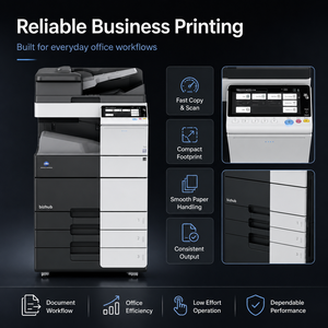 Konica Minolta C458, Máquina Usada de Alta Calidad con Área de Impresión A3, Remanufacturada, Multifuncional de Alta Velocidad para Oficina: Impresión, Copia, Escaneo y <span class=keywords><strong>Fax</strong></span> - Product Image 2