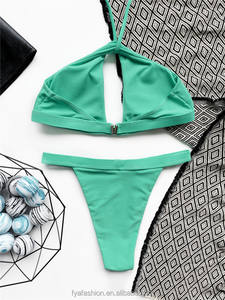 FYA63 맞춤형 디자인 여성 메탈릭 마이크로 비키니 브라질 세트 도매 수영복 - Product Image 3