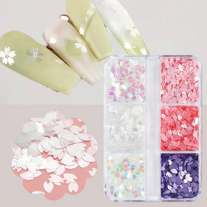 Lentejuelas para Decoración <span class=keywords><strong>de</strong></span> <span class=keywords><strong>Uñas</strong></span> con Diseño <span class=keywords><strong>de</strong></span> Flores <span class=keywords><strong>de</strong></span> <span class=keywords><strong>Cerezo</strong></span>, Estilo Lindo, Brillo Blanco y Rosa, Decoraciones Brillantes, Diseño <span class=keywords><strong>de</strong></span> Flores 3D para <span class=keywords><strong>Uñas</strong></span> - Product Image 3