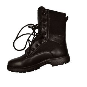 DF1103 -2 Botas de entrenamiento para guardias de seguridad, nueva versión, microfibra negra, sin logo, venta al por mayor. - Product Image 1