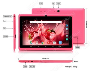 S7 A33 A133 7 inch máy tính bảng Android, Trung Quốc sản xuất 7 inch Allwinner A33 Q88 Android 10.0 tùy chỉnh máy tính bảng giá rẻ, máy tính bảng PC Android - Product Image 4