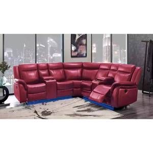 Sofá Esquinero Eléctrico Reclinable de Cuero Sintético Premium Frank, Conjunto de Muebles para el Hogar con Asiento Individual Extensible - Product Image 1