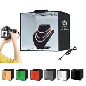 Caja de Luz LED USB de 30cm/40cm para Fotografía de Sobremesa, Estudio Fotográfico de Escritorio con Anillo de Luz y 6 Fondos de Colores, Caja de Luz Suave para Fotografía - Product Image 1