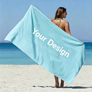 Serviette de plage en microfibre personnalisée avec sublimation, design éclatant - Product Image 1