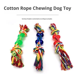 Para Amazon, juguetes ecológicos para mascotas, cuerda de algodón para masticar con cepillo de dientes, hueso de perro, palo para masticar de goma, limpieza de dientes, juguete para perros - Product Image 2