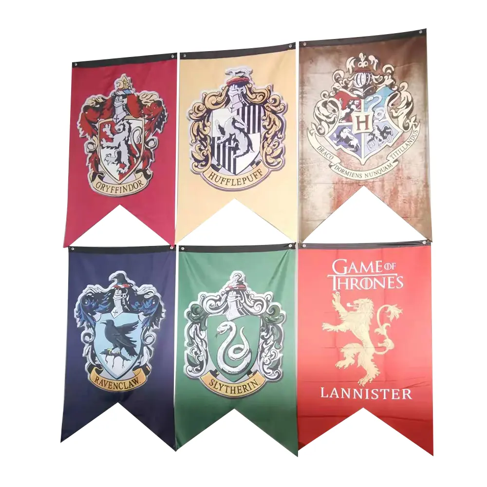 Wholesale Customizable Decorations Outdoor Indoor Unique Design Hanging Wall Banner Game Movie Flags