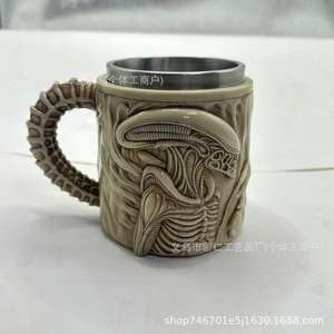 Nueva taza Xenomorph transfronteriza, taza con forma especial, taza de café con relieve tridimensional 3D, artesanía de resina - Product Image 3