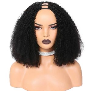 100% cheveux humains brésiliens V partie perruque de cheveux humains sans laisser de côté Afor crépus bouclés perruques pour les femmes - Product Image 2