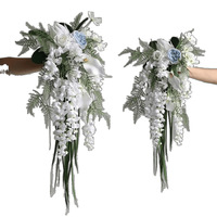 Fleurs artificielles en gros pour Halloween, bouquet cascade de gouttelettes d'eau pour photographie, décoration intérieure, table, tissu, plastique