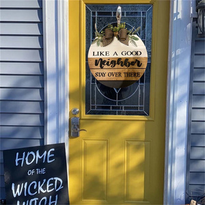 Mới Và Thú Vị Hàng Xóm Nhà Số Ngoài Trời Sân Bằng Gỗ Dấu Hiệu Tag Trang Trí Mặt Dây Chuyền - Product Image 4