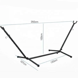Soporte de <span class=keywords><strong>hamaca</strong></span> portátil de acero Premium Lloydberg Marco plegable resistente con bolsa de transporte Diseño de ahorro de espacio - Product Image 2