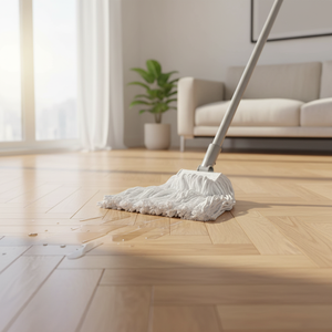 Gizmop 375 Gr Microfibre Fabric Wet Mop Cotton Loop Parquet Real Wood Floors Self-Wringer Quick Absorption Antibacterial - Product Image 2