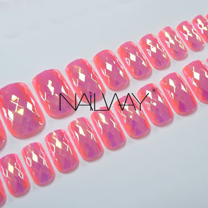 OFFRE SPÉCIALE 3D ROSE Holographique Presse Sur Les <span class=keywords><strong>Ongles</strong></span> Longueur Moyenne Carré <span class=keywords><strong>Faux</strong></span> <span class=keywords><strong>Ongles</strong></span> <span class=keywords><strong>Chrome</strong></span> <span class=keywords><strong>Faux</strong></span> <span class=keywords><strong>Ongles</strong></span> Artificiels - Product Image 3