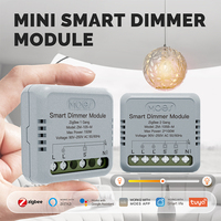 Módulo de Atenuación Inteligente Moes 1/2 Gang Tuya Zigbee, Tamaño Mini 2x100W, Compatible con Alexa y Google Home, Atenuación Escalonada