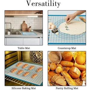 <span class=keywords><strong>Tapis</strong></span> de pâtisserie en silicone avec mesures RUK, grand, épais, antiadhésif, pour étaler la pâte, 20 x 28 pouces, <span class=keywords><strong>silpat</strong></span> - Product Image 4