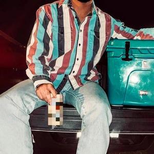 Camicette da <span class=keywords><strong>uomo</strong></span> da Cowboy occidentali all'ingrosso camicette Casual <span class=keywords><strong>a</strong></span> <span class=keywords><strong>righe</strong></span> con bottone <span class=keywords><strong>a</strong></span> maniche lunghe con tasche - Product Image 1