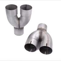 Nuevo Tubo de Escape de Acero Inoxidable BingChuan 409 de Alta Calidad, Tipo Y/X, Conexión Triple/H, 51-76MM, Reemplazo Universal 1
