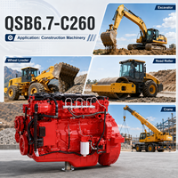 Moteur diesel SCDC DCEC Cummins QSB6.7-C260 260HP 6.7L turbo refroidi par eau, complet avec rail commun et ECU pour excavatrice et chargeuse