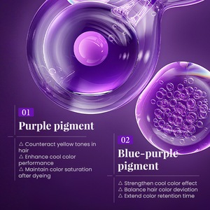 KORMESIC Marque Privée 300ml Shampooing Capillaire Bio Fixateur de Couleur Violet Nourrissant Anti-Frisottis Anti-Pelliculaire Amélioration de la Brillance - Product Image 3