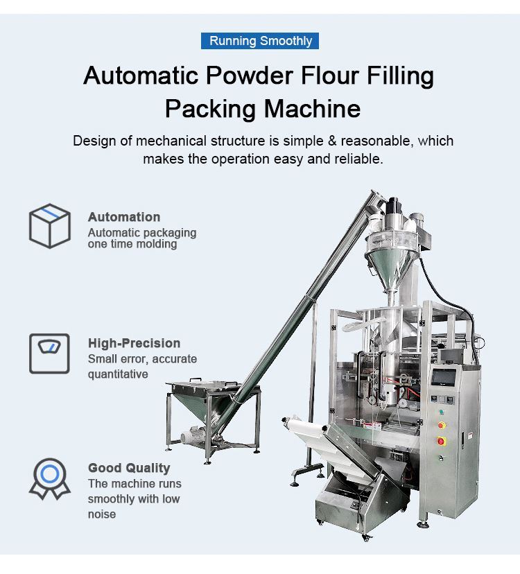 Machine à emballer la poudre de café entièrement automatique, 2kg 1kg 2kg, avec serre-tête et pince de remplissage