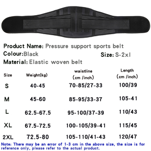Cintura di Supporto Lombare Regolabile, <span class=keywords><strong>Fascia</strong></span> Nera per <span class=keywords><strong>Schiena</strong></span> e Vita, Supporto Lombare per Uomini e Donne - Product Image 5