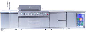 Ngoài trời nhà bếp 316 trên bánh xe không gỉ đặt thịt nướng thép bồn rửa lò Bar tủ bên ngoài grills <span class=keywords><strong>Pizza</strong></span> ngoài trời nhà bếp - Product Image 4