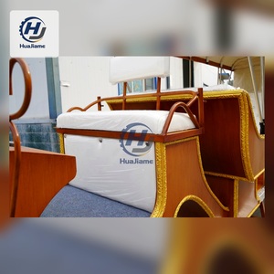 Charrette de <span class=keywords><strong>Mariage</strong></span> Électrique de Luxe Huajia en Acier, Modèle Classique Cheval Blanc, Sièges Gris, Buggy à 2 Rangs, Navette Touristique VIP Hainan 45km/h - Product Image 6