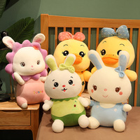 Machine à griffes mignonne de grande taille de dessin animé, jouets d'animaux en peluche assortis en gros, jouets d'animaux en peluche Jumbo