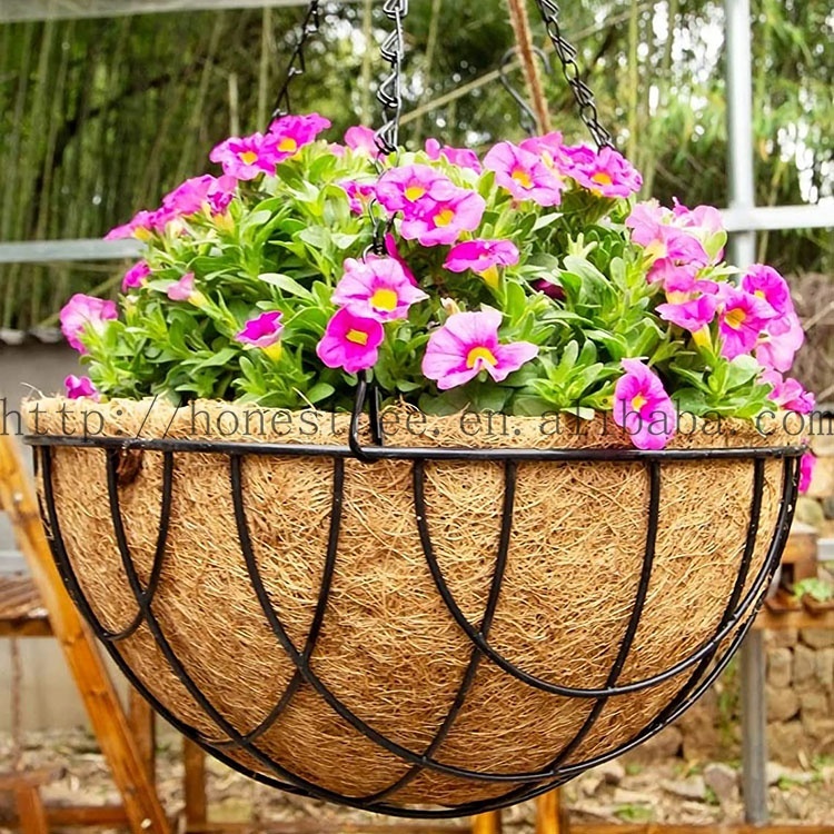 3pcs Hanging Coco Basket Sets for Garden Decor & Planting