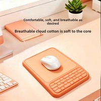 Tapis de souris ergonomique en mousse à mémoire de forme avec repose-poignet et fonction de massage pour le soutien de la paume du clavier