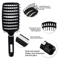 Top Magic Hair Brush Loop Hair Extension Tangle Brosse à cheveux démêlante personnalisée