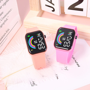 นาฬิกาอิเล็กทรอนิกส์ LED จอใหญ่สีรุ้งนาฬิกาดิจิตอลสำหรับนักเรียนกันน้ำใช้ได้ทั้งชายและหญิง - Product Image 4