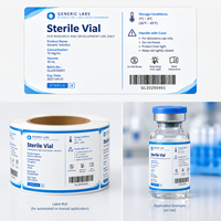Étiquettes autocollantes personnalisées en rouleau, étiquettes imperméables pour flacons, étiquettes pour flacons en verre de 3 ml