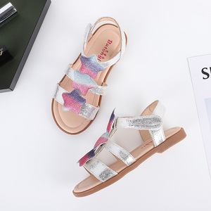 Fashion Sparkly Star <b>Summer</b> Kids Sandals Girls Sandals Open Toe <b>Summer</b> <b>Flats</b> Dress Sandals - Product Image 2