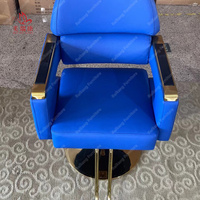 Équipement de salon de beauté populaire, chaise de coiffure élégante, chaise de barbier en métal pour salon