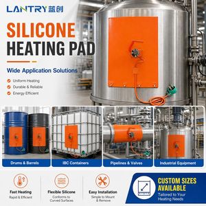 Tapis chauffant flexible en caoutchouc silicone électrique automatique Lanchuang pour le chauffage des réservoirs d'huile, des fûts et des barils - Product Image 2