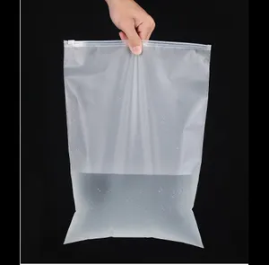 Armazenamento plástico Reutilizável Shopping Water Proof Zipper Bag Transparente Travel Malote Embalagem PVC Grande Ziplock Bag Com Zíper