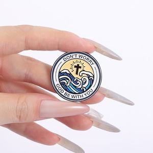 Atacado de Pins de Metal de Desenho Animado, Broches Geométricos, Pins Fofos, Únicos e Criativos, Série Cruz Preta de Desenho Animado, Acessório de Metal, Pin Distintivo - Product Image 5