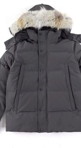 معطف شتوي رجالي كندي مبطن بالريش مع غطاء للرأس مقاوم للماء وسحاب للملابس الرسمية الخارجية - Product Image 5