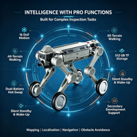Robot chien quadrupède industriel bionique, robot d'inspection autonome à quatre pattes avec caméra LiDAR, moteur, PLC, boîte de vitesses, pompe