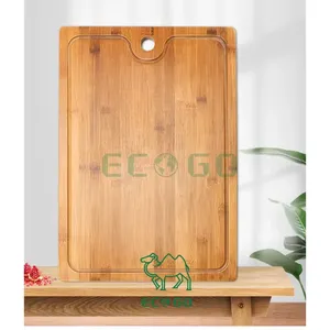 Bloc à découper de cuisine en bambou naturel d'approvisionnement d'usine grande planche à découper avec poignée planche de charcuterie écologique - Product Image 3