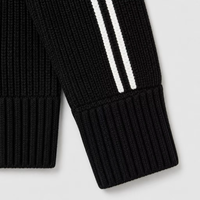 Veste réversible sportive vintage en tricot pour homme, personnalisée, avec fermeture éclair, broderie géométrique, 100% coton pur, logo embossé, marque Chine