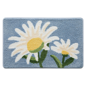 Alfombra de Baño Antideslizante Absorbente y Gruesa con Diseño Cuadrado y Flocado para Entrada de Puerta, Uso Doméstico, Estilo Japonés y Coreano - Product Image 5