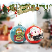 Ornements de boules de verre peintes personnalisées en gros Décorations de sapin de Noël personnalisées pour les fêtes et les mariages