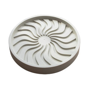 Bandeja redonda de plástico para macetas de 20cm, soporte para carrito con ruedas ocultas - Product Image 1