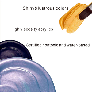 Ventes directes d'usine 20ml de peinture acrylique métallique à base d'eau différentes couleurs peinture métallique ensemble de peinture acrylique