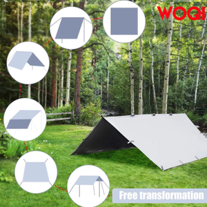 Woqi เต็นท์น้ำหนักเบาสำหรับตั้งแคมป์ผ้าใบกันฝนสีสันสดใสเต็นท์กันน้ำ3000 + วัสดุกันแดด - Product Image 3