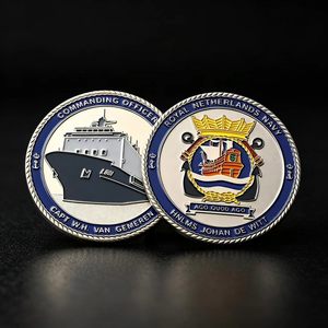 Moneta commemorativa personalizzata in metallo placcato della <span class=keywords><strong>Royal</strong></span> <span class=keywords><strong>Navy</strong></span>, smaltata, con incisione personalizzata e rilievo 3D, souvenir della Marina. - Product Image 5