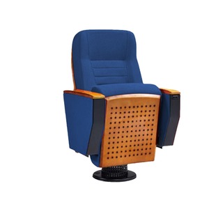 Silla de escalera de aula de <span class=keywords><strong>auditorio</strong></span> de teatro escolar moderno, asiento de tela con marco de aluminio, respaldo de madera maciza, sillón reclinable eléctrico inclinable - Product Image 1